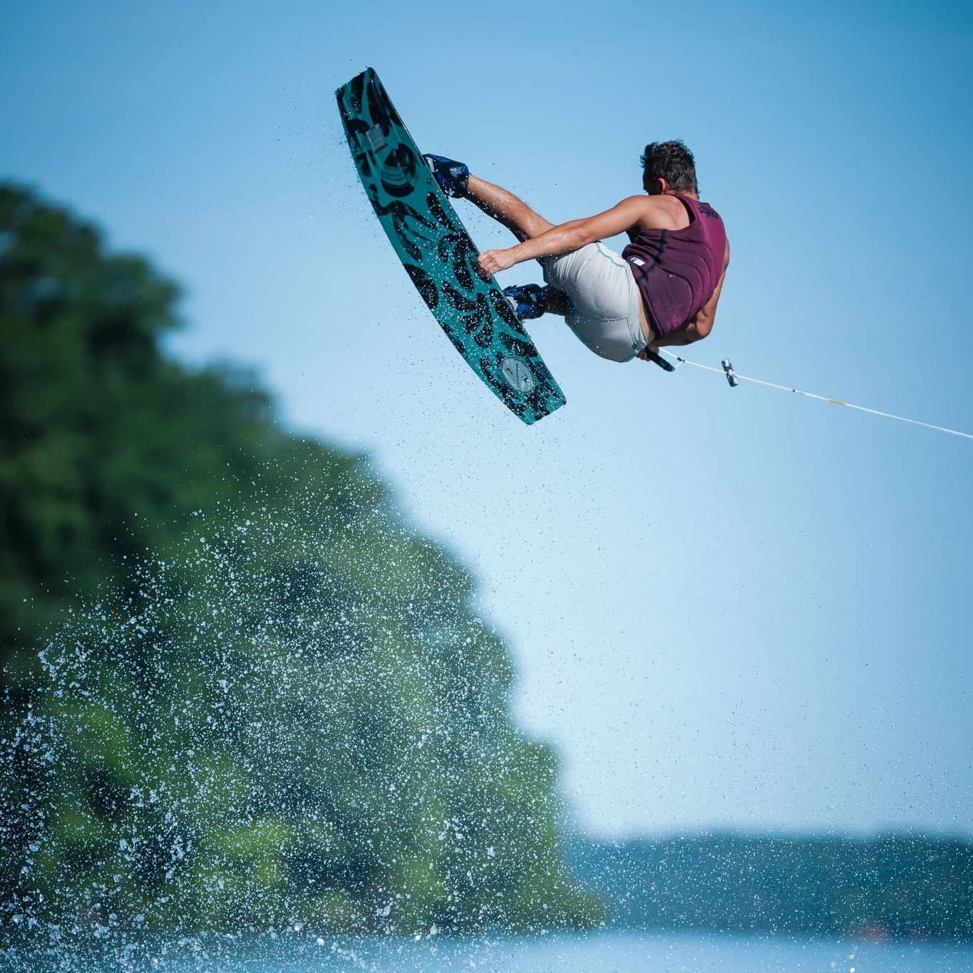 Cory Teunissen grabbing the board mid-air