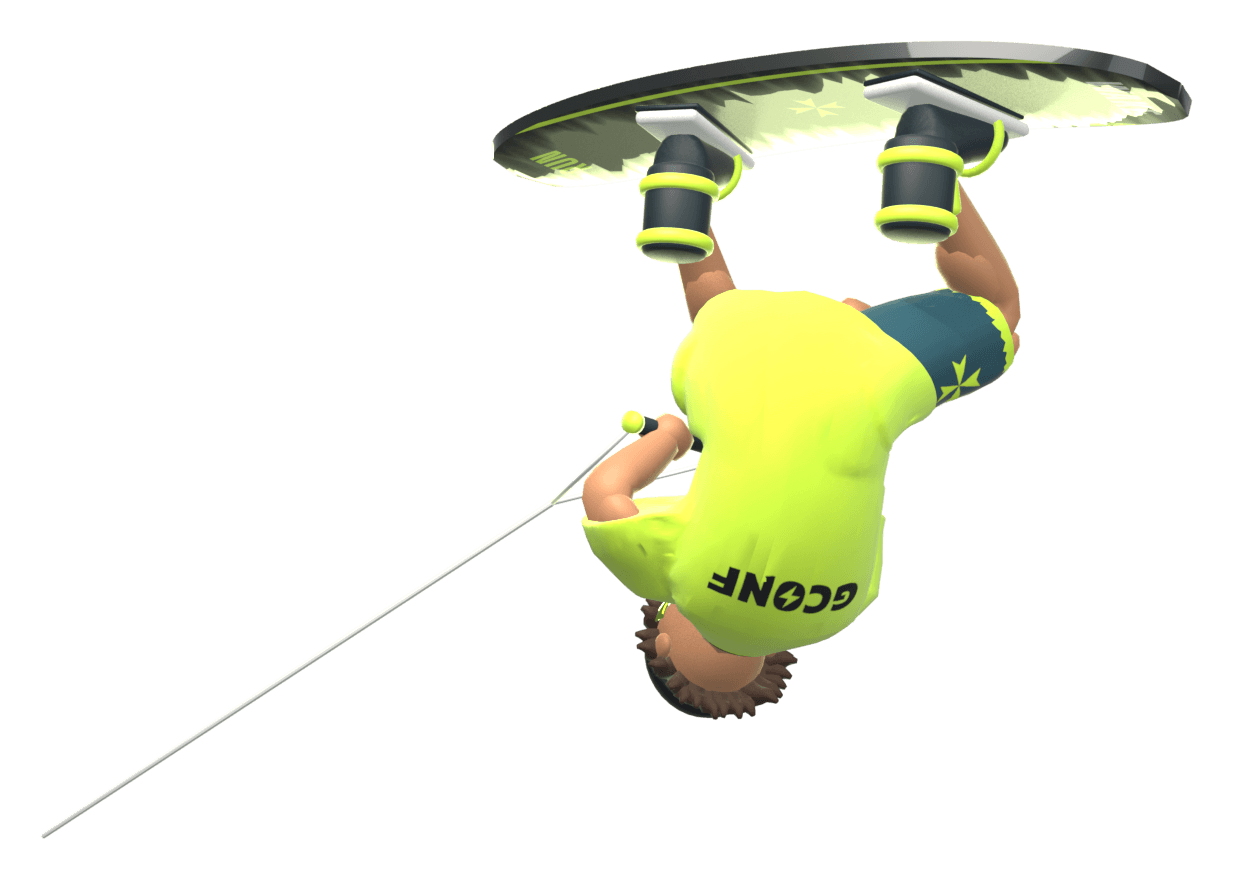 Rider upside down mid-flip